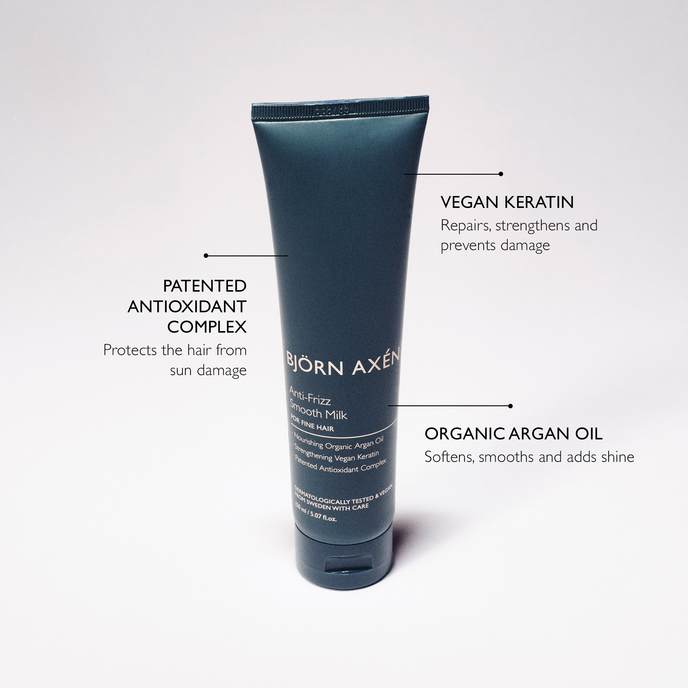 Молочко для розгладження волосся з аргановою олією Björn Axén Argan Oil Smooth Milk Anti-Frizz & Heat Protection for Normal and Fine Hair